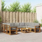  Set vanjskih sofa 10 kom. Prirodna i svijetlo siva | shoptok.hr