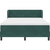 Box Spring Postelja z Blazino Temno Zelena 140x200 cm Žamet, (22052545) | Shoptok.si