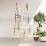 Duple Ljestve za Ručnike s Pet Šipki Bambus 50x160 cm | Eponuda.com