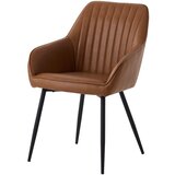 Unique Furniture Smeđe blagovaonske stolice u setu s naslonima za ruke 2 kom od umjetne kože Nolan Stripe – | shoptok.hr
