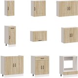  14-dijelni set kuhinjskih ormarića Kalmar konstruiranog drva Smeđa | shoptok.hr
