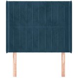  Uzglavlje s ušima tamnoplavo 83x16x118/128 cm baršunasto | Eponuda.ba