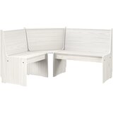 vidaXL Vrtna kotna klop 151 cm trdna borovina bela Cene