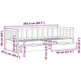 vidaXL Dnevna postelja s predali 80x200 cm trdna borovina, (21303602) | Shoptok.si