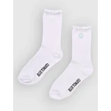 Ruffle Icon Nogavice white / blue smiley