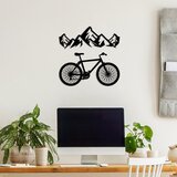 Wallity Zidna dekoracija Mountain And Bicycle - M, 50 x 27 cm, Crna | ePonuda.com