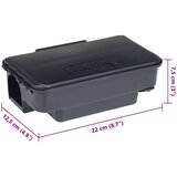 vidaXL Zamke za miševe 12 kom crne 22x12,5x7,5 cm | shoptok.hr