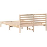  Krevetna konstrukcija Smeđa 140 x 210 cm Čvrsto borovo drvo | shoptok.hr