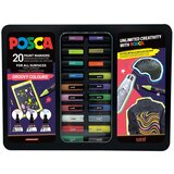 POSCA Uni gift set u metalnoj kutiji 20kom (mix pc-1m/ pc-3m/pc-5m) groovy colours 74015 Cijene