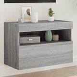 vidaXL Stenska TV omarica z LED lučkami siva sonoma 60x30x40 cm Cene