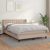  s oprugama i madrac cappuccino 140x200cm od umjetne kože | shoptok.hr