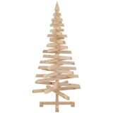 vidaXL Božična drevesa z stojalom Naravna 120 cm Trdna borovina | Shoptok.si