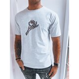 DStreet Light grey men's T-shirt with print | Shoptok.si