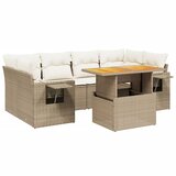  7-dijelni set vrtnih sofa od poliratana s jastucima bež | shoptok.hr