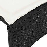  5-dijelna vrtna garnitura od poliratana s jastucima crna | shoptok.hr