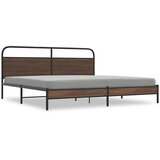  Metalni okvir kreveta bez madraca smeđa boja hrasta 183x213 cm | shoptok.hr