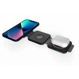 CEL-TEC W1 3u1 LED - Crni bežični sklopivi punjač | shoptok.hr