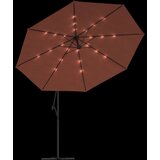  Konzolni vrtni suncobran s LED svjetlima 350 cm terakota | Eponuda.com