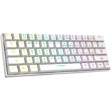 Rampage Tastatura gaming KB-RX63 B-ATOM White Bluetooth RGB Backlight RED SWITCH US Layout 63 Mini, 39912 | Eponuda.ba
