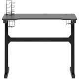 vidaXL Gaming miza z nogami Z-oblike črna 90x60x75 cm | Shoptok.si