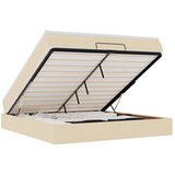 vidaXL Otomanski krevet s madracem krem 160x200 cm od tkanine | shoptok.hr