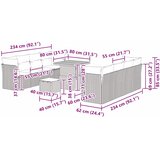  Sjedeća garnitura za vrt 11 pcs Siva poliratan | shoptok.hr