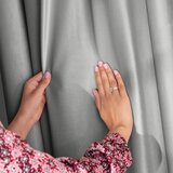 AmeliaHome Svijetlo siva zavjesa za djelomično zamračenje od samta 140x270 cm Eyelets – | shoptok.hr