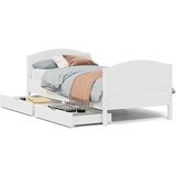 Maison Chic Postelja za odrasle - Posteljni Okvir brez vzmetnice bel 90x190 cm trdna borovina, (22082552) | Shoptok.si