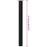  2 Teleskopske Noge za Stol Crne 710 mm-1100 mm | shoptok.hr