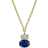 Victoria Cruz gemma sapphire gold ogrlica sa swarovski kristalima ( a4512-08dg )