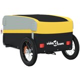 Prikolica za bicikl crno-žuta 30 kg željezna | shoptok.hr