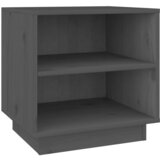 Furnova Nočna omarica siva 40x34x40 cm trdna borovina, (21927345) | Shoptok.si