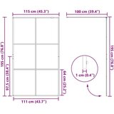  Zid za walk-in tu&amp;scaron; Crna 115 x 195 cm Staklo otporno na udarce Slike