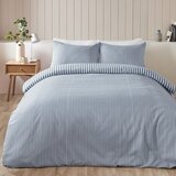 Catherine Lansfield Plava flanelska posteljina za krevet za jednu osobu 135x200 cm Stripe – | shoptok.hr