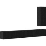  Set TV komoda s ladicama 4 pcs Crni hrast Konstruirano drvo | Eponuda.com