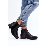 Boto Women's Ankle Boots Flat Heel With Sequins Black Messio | Shoptok.si