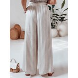 DStreet Spodnie damskie wide leg z paskiem SUMMERLINE beżowe | shoptok.hr