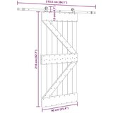 vidaXL Drsna vrata s kompletom vodil 90x210 cm trdna borovina | Shoptok.si