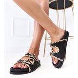  Black woven sandals with buckles Sameli | shoptok.hr