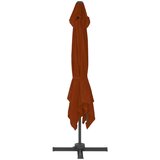 vidaXL vrtni senčnik z aluminijastim drogom terakota 300x300 cm | Shoptok.si