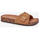 Boto Women's Sandals With Buckle On Cork Platform Camel Zavira | shoptok.hr