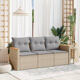 vidaXL 3-dijelni set vrtnih sofa od poliratana s jastucima bež | shoptok.hr