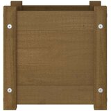 vidaXL Vrtno cvetlično korito medeno rjavo 31x31x31 cm trdna borovina | Shoptok.si
