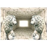  Samoljepljiva foto tapeta - Chamber of lions 196x140 | shoptok.hr