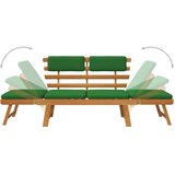  Klupa s jastucima 2-u-1 190 cm masivno bagremovo drvo | shoptok.hr