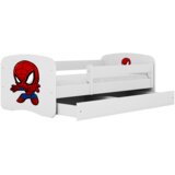 Drveni dječji krevet SPIDERMAN s ladicom - 160x80 cm bijeli | shoptok.hr