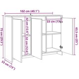 vidaXL Komoda boja hrasta artisan 102 x 33 x 75 cm konstruirano drvo | shoptok.hr