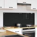  Kuhinjski zid 2 pcs Crna 70 x 50 cm Staklo otporno na udarce | shoptok.hr