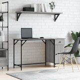 vidaXL Stol za računalo boja sivog hrasta sonome 131x48x75 cm drveni | shoptok.hr