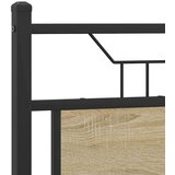  Posteljni okvir brez vzmetnice hrast 137x190 cm inženirski les, (21829263) | Shoptok.si